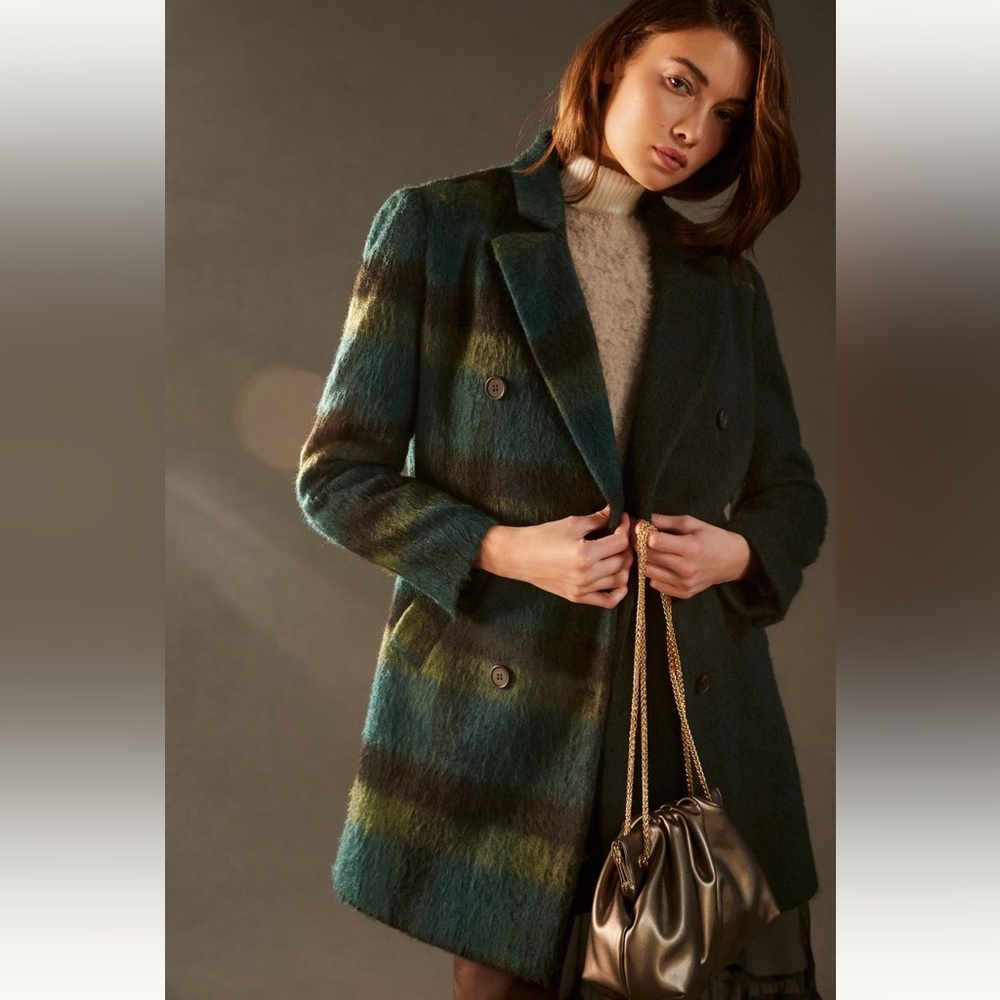 Anthropologie color block coat new with tags